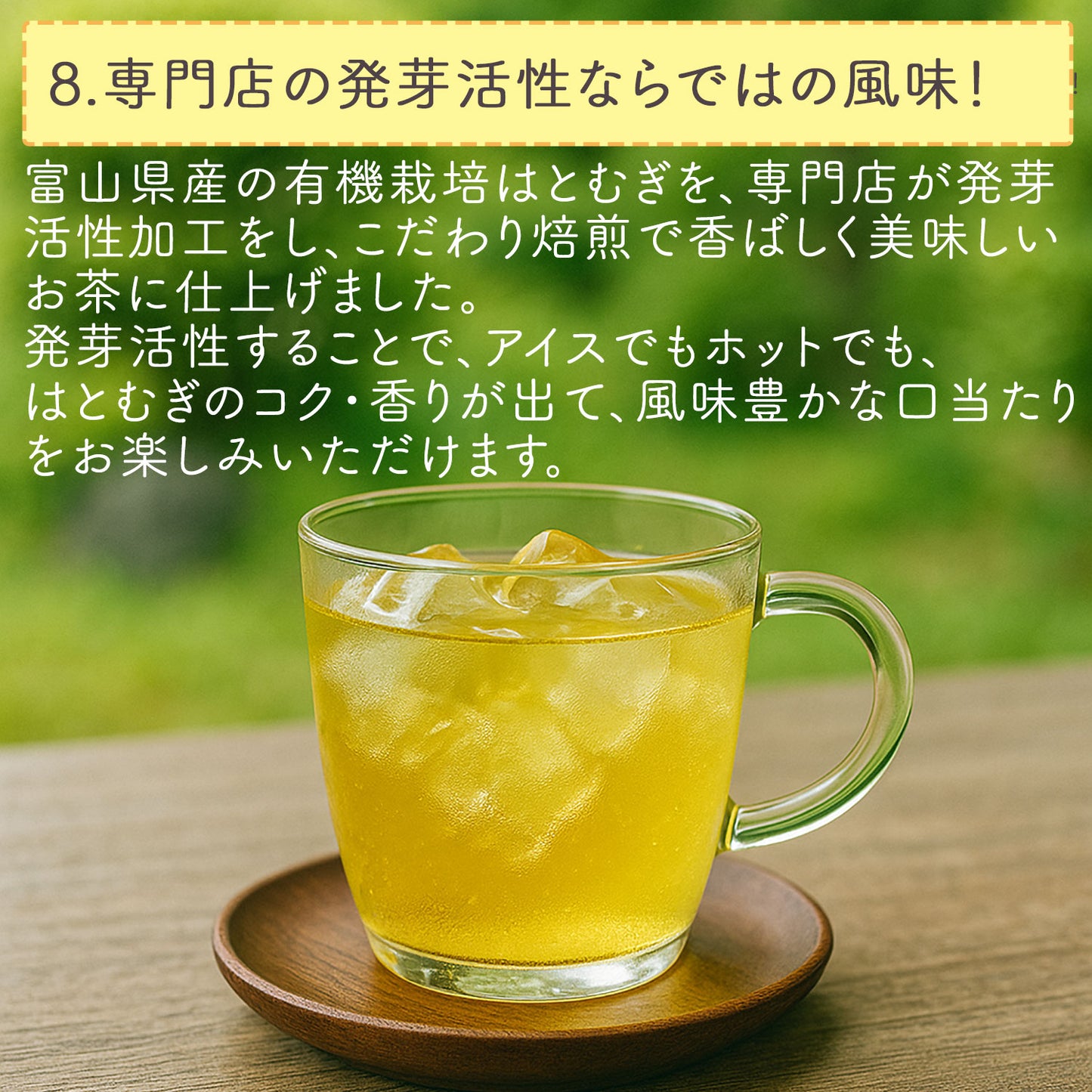 国産 発芽活性 有機はとむぎ茶 2.5g x 30p（ ティーバッグ ）