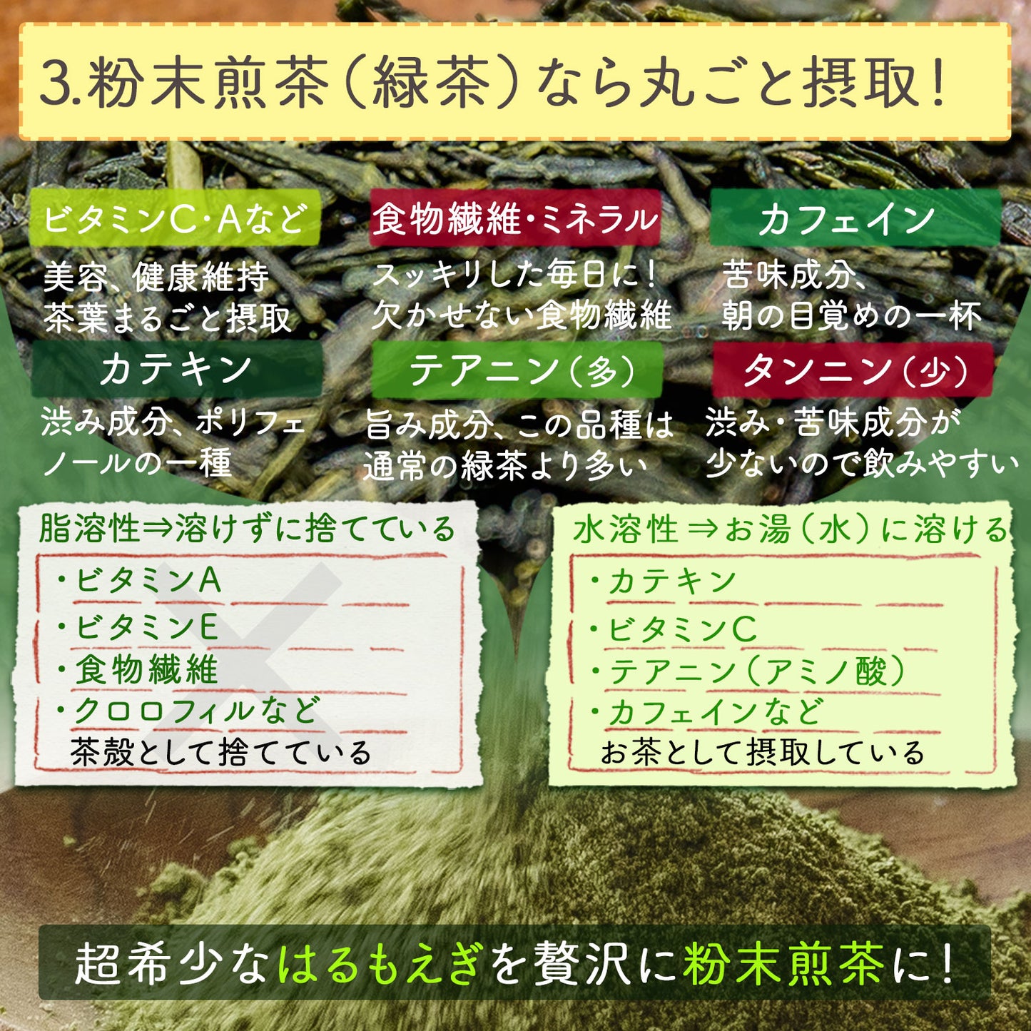 鹿児島県産 特選粉末煎茶 はるもえぎ 100g
