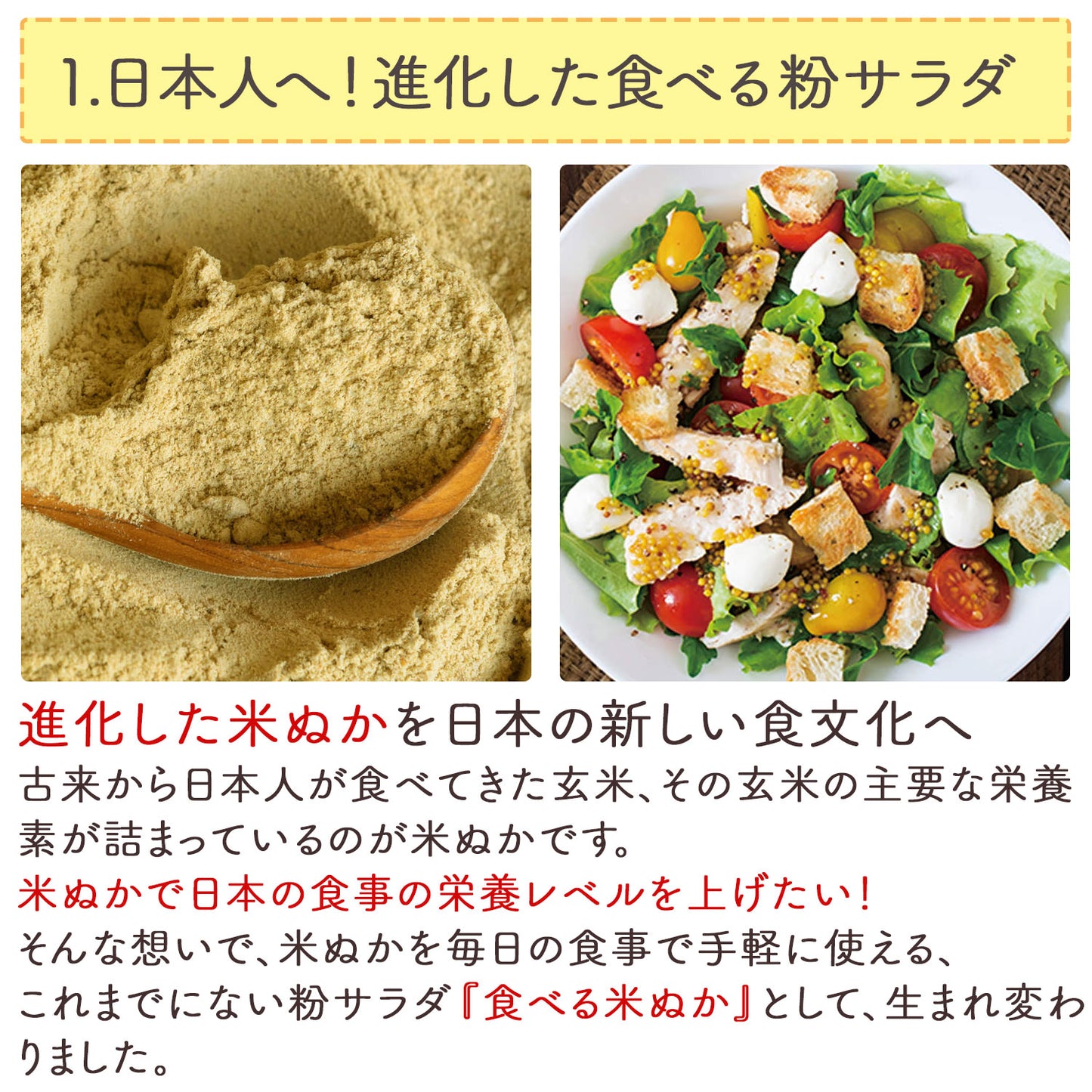 国産 進化した食べる！米ぬか (玄米) パウダー 400g