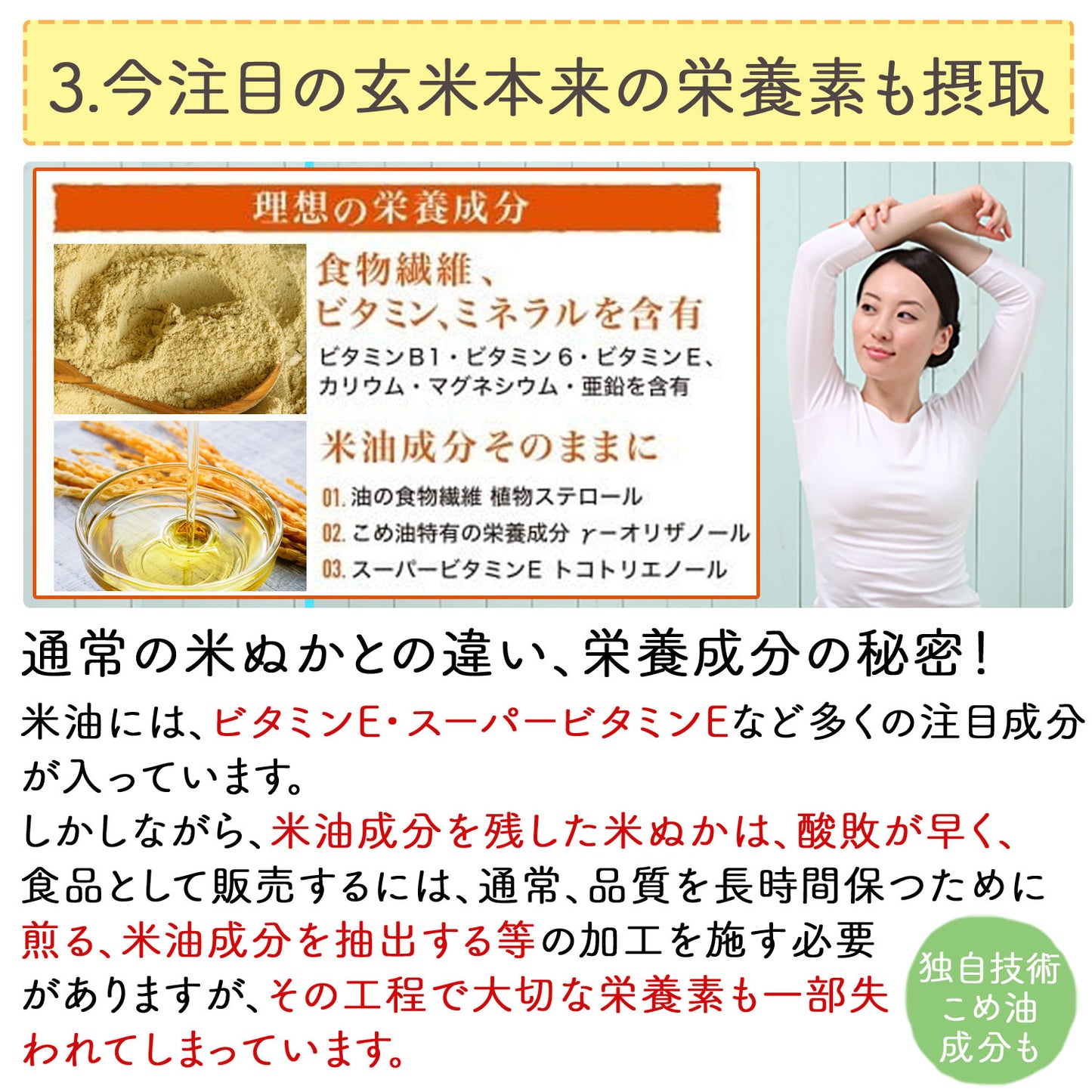 国産 進化した食べる！米ぬか (玄米) パウダー 400g