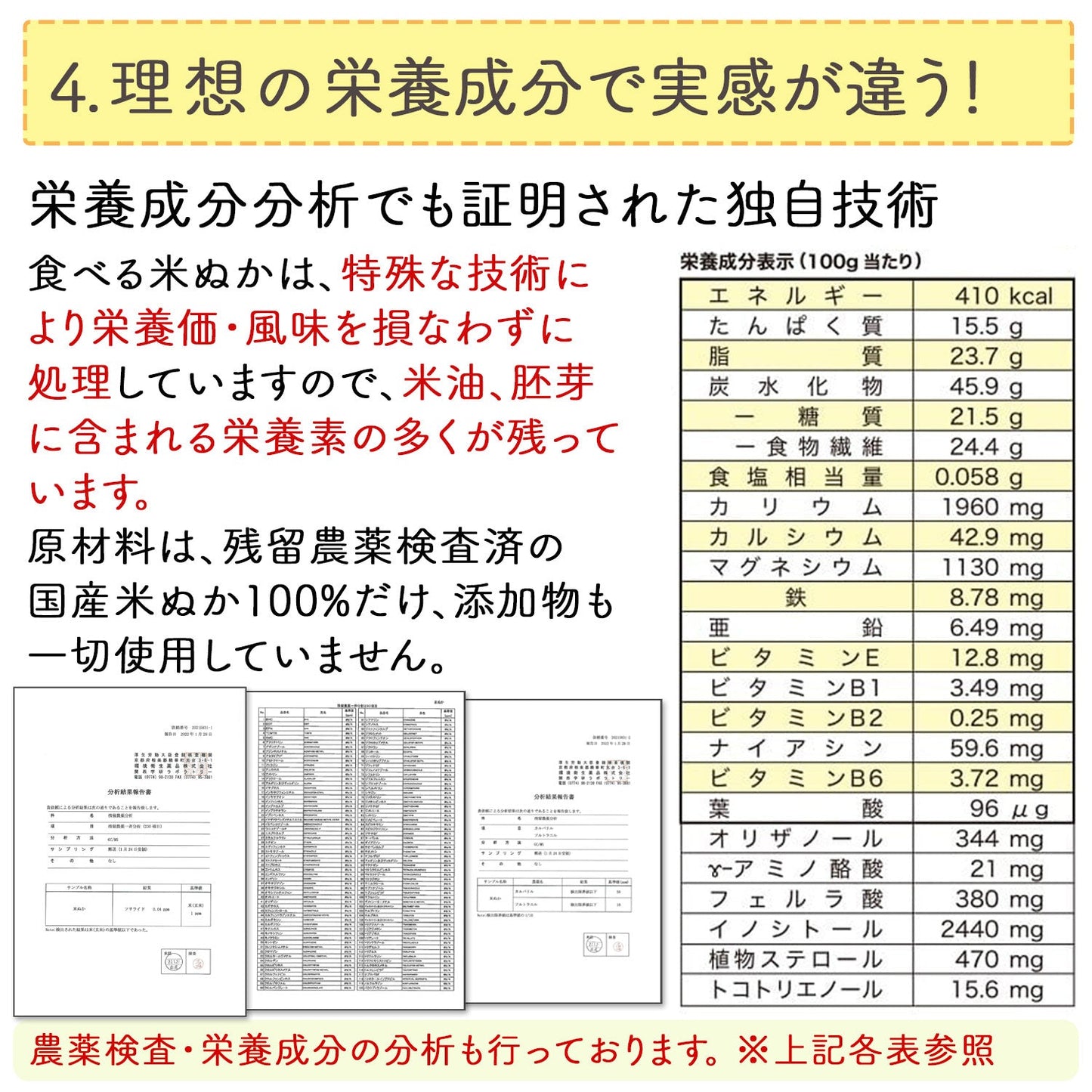 【定期購入】国産 進化した食べる！米ぬか (玄米) パウダー 400g