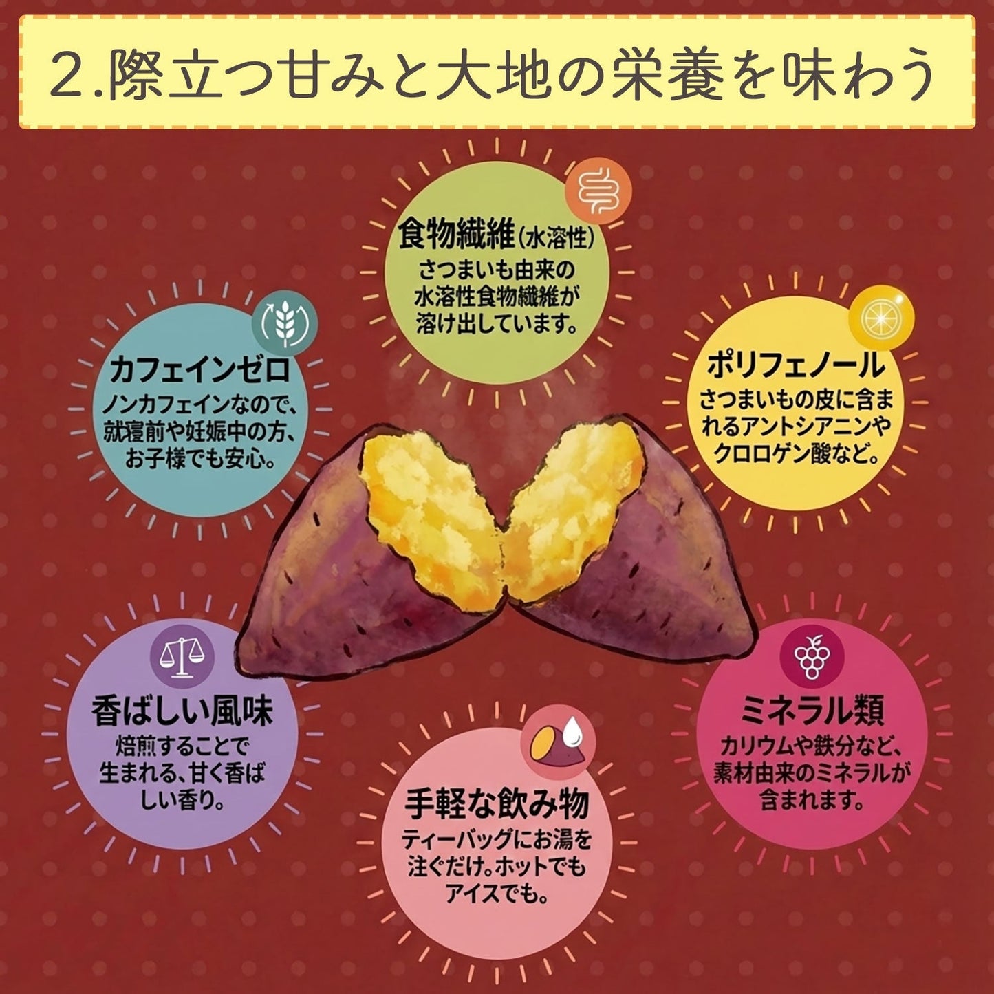 鹿児島県産 桜島溶岩焙煎のさつまいも茶 3g x 30p（ ティーバッグ ）